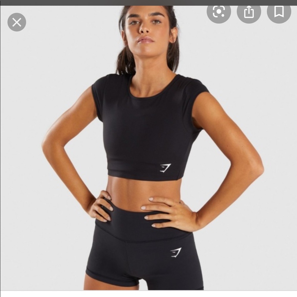 NWT Gymshark Dreamy Cap Sleeve Crop Top